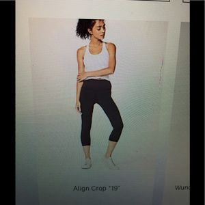 Lululemon black align crops 19”